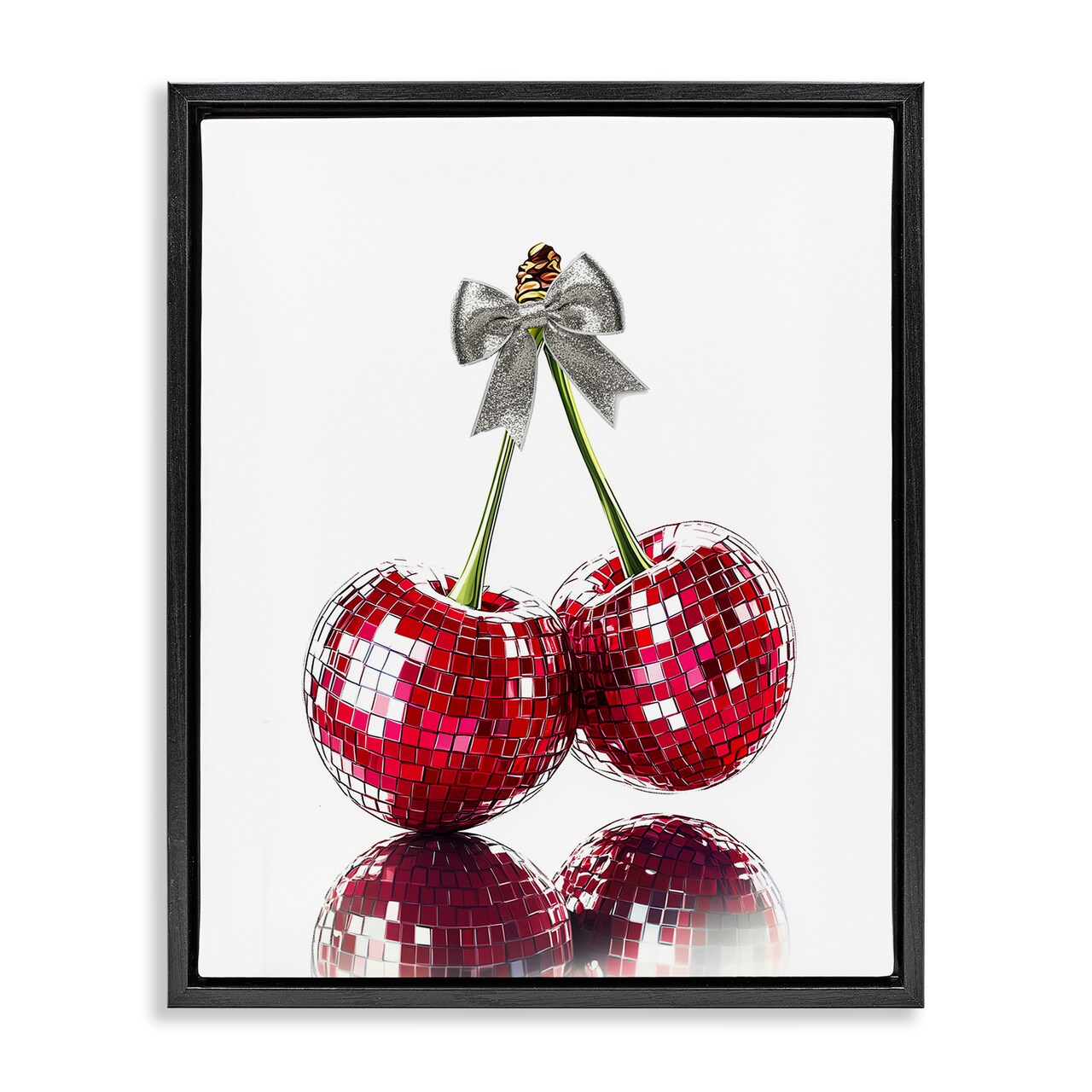 Stupell Industries Cherry Disco Balls Floating Frame, design by Christine Simpson Art